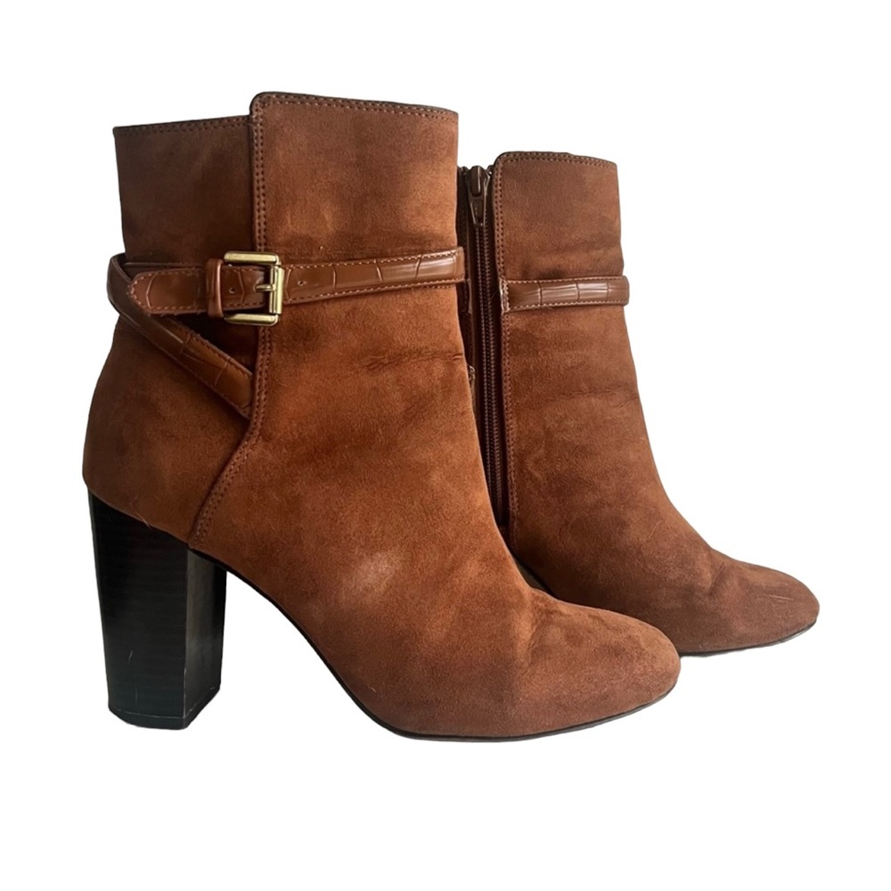 H&M Size 8 Brown Suede 3.5” Boots